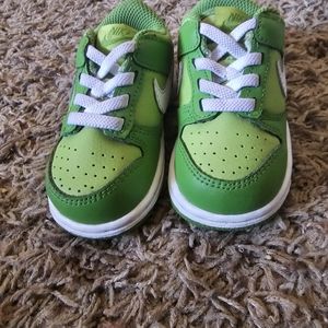 Size 5c green Nike shoes